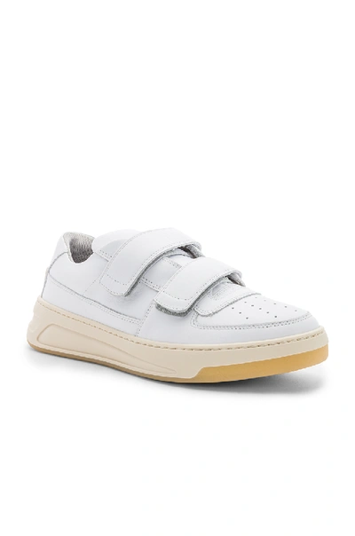 Kids White Velcro Strap Sneakers by Acne Studios