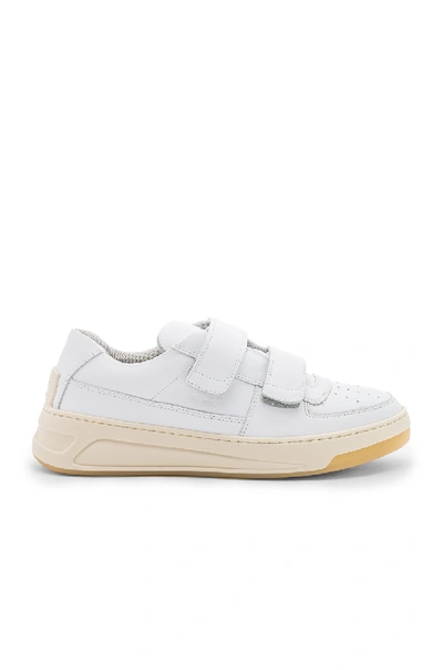 Shop Acne Studios Leather Pete Sneakers In White