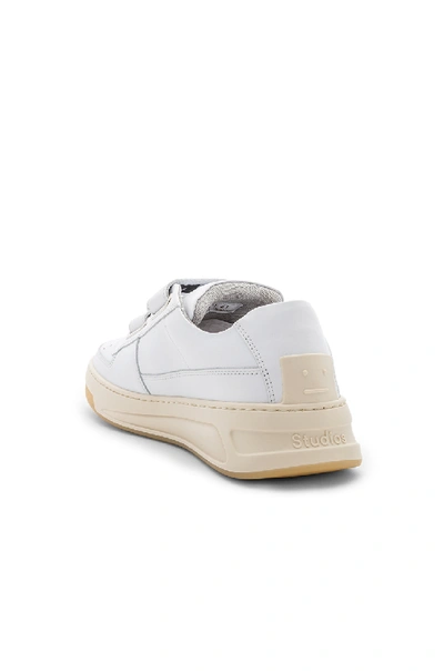 Shop Acne Studios Leather Pete Sneakers In White