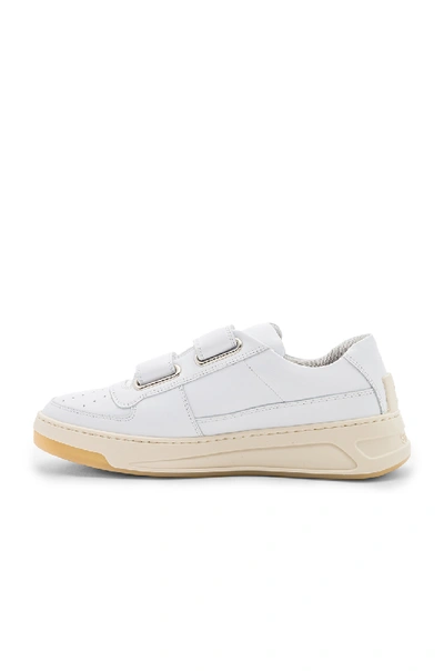 Shop Acne Studios Leather Pete Sneakers In White