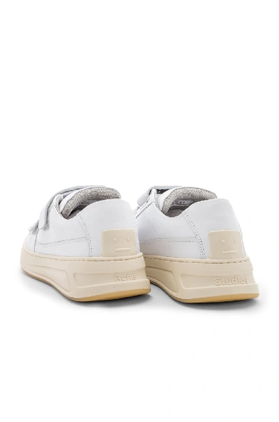 Shop Acne Studios Leather Pete Sneakers In White