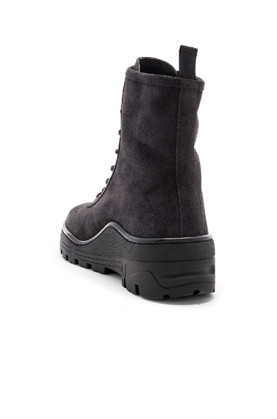 Shop Yeezy Season 6 Suede Combat Boots In Black