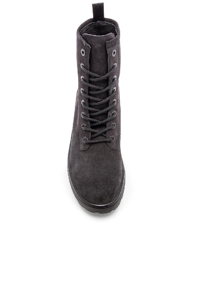 Shop Yeezy Season 6 Suede Combat Boots In Black