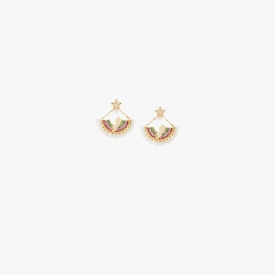 Shop Anton Heunis 18kt Gold Star And Lightning Bolt Earrings In Metallic