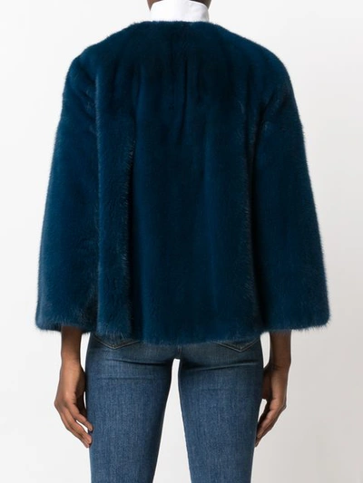 Shop Almarosafur Fanny Jacket - Blue