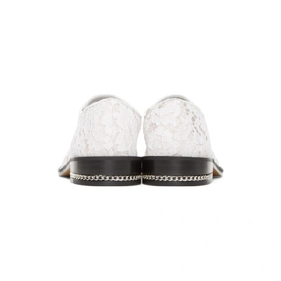 Shop Givenchy White Lace Loafers In 100 White