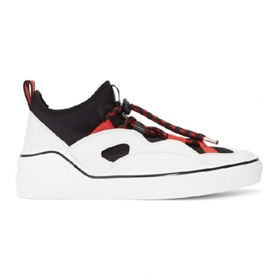 Shop Givenchy Black & White George V Hike Low Sneakers