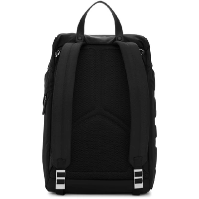 Shop Prada Black Logo Backpack In F0sgi-nerom
