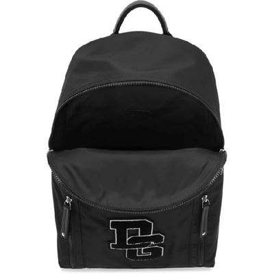 Shop Dolce & Gabbana Dolce And Gabbana Black Logo Varsity Backpack In 8b956 Black