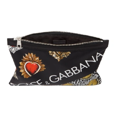 Shop Dolce & Gabbana Black Lemon & Sacré Coeur Pouch