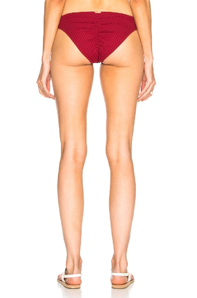 Shop Cali Dreaming Ruched Pandora Bottom In Red