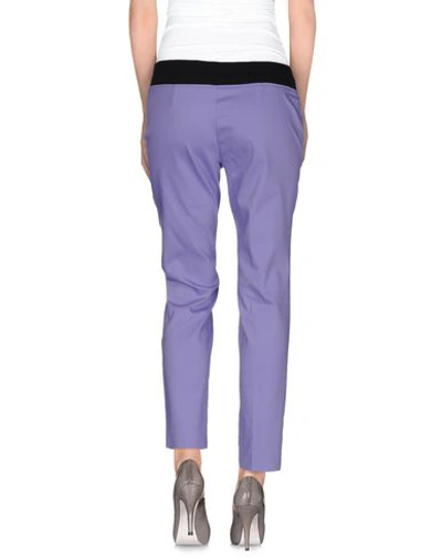 Shop Les Copains Casual Pants In Lilac
