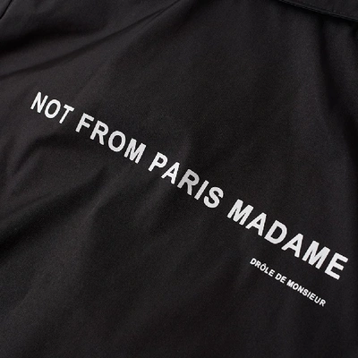 Shop Drôle De Monsieur Not From Paris Jacket In Black