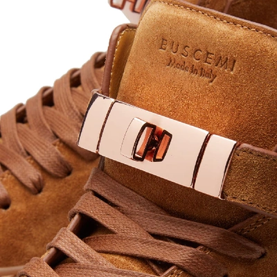 Shop Buscemi 100mm Suede High Sneaker In Brown