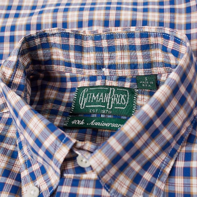 Shop Gitman Vintage Archive Plaid Shirt In Blue