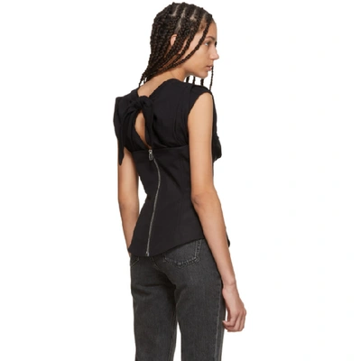 Shop Alexander Wang Black Trompe Loeil Tank Top In 001 Black