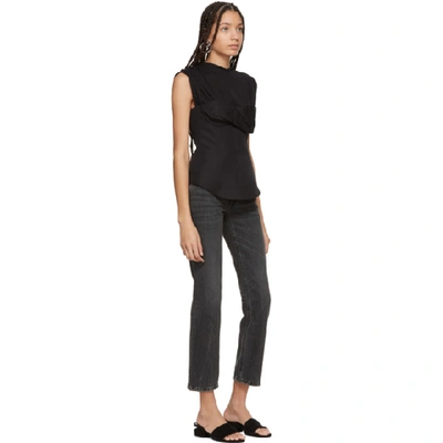 Shop Alexander Wang Black Trompe Loeil Tank Top In 001 Black