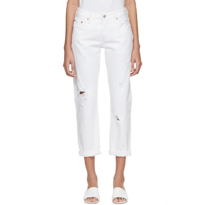 Shop Levi's Levis White 501 Tapered Jeans
