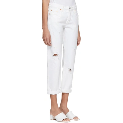 Shop Levi's Levis White 501 Tapered Jeans