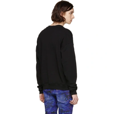 Shop Moschino Black Studded Logo Sweatshirt In A1555 Black