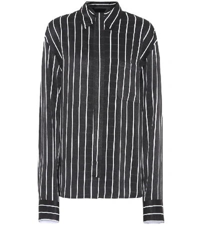 Shop Haider Ackermann Striped Shirt In Black