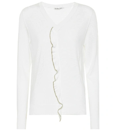 Shop Agnona Cashmere, Wool And Silk Sweater In White