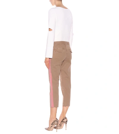 Shop Mother Boyfriend Jeans In Beige