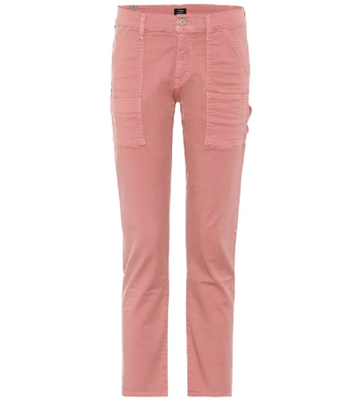 Shop Citizens Of Humanity Leah Cropped Jeans In Pink