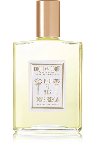Shop Coqui Coqui Rosas Frescas Bath Oil, 100ml In Colorless