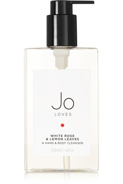 Shop Jo Loves White Rose & Lemon Leaves Hand & Body Cleanser, 200ml - Colorless