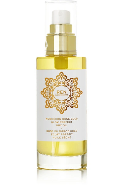 Shop Ren Skincare Moroccan Rose Gold Glow Perfect Dry Oil, 100ml - Colorless