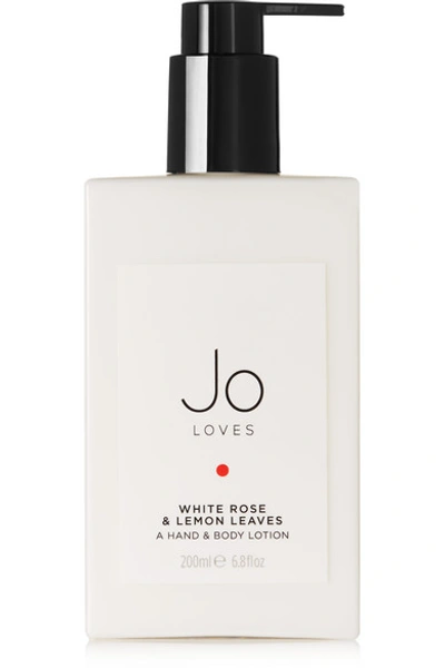 Shop Jo Loves White Rose & Lemon Leaves Hand & Body Lotion, 200ml - Colorless