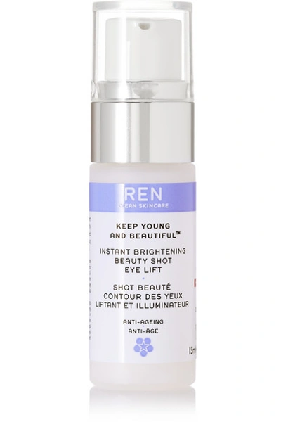 Shop Ren Skincare + Net Sustain Instant Brightening Beauty Shot Eye Lift, 15ml - One Size In Colorless