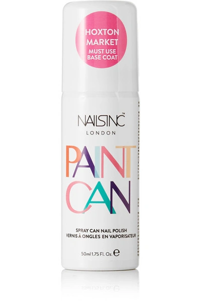Shop Nails Inc Spray Can Nail Polish - Hoxton Market, 50ml In Bright Pink