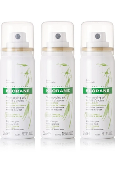 Shop Klorane Dry Shampoo With Oat Milk, 3 X 50ml In Colorless