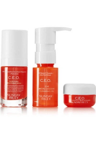 Shop Sunday Riley Vitamin C Set In Colorless