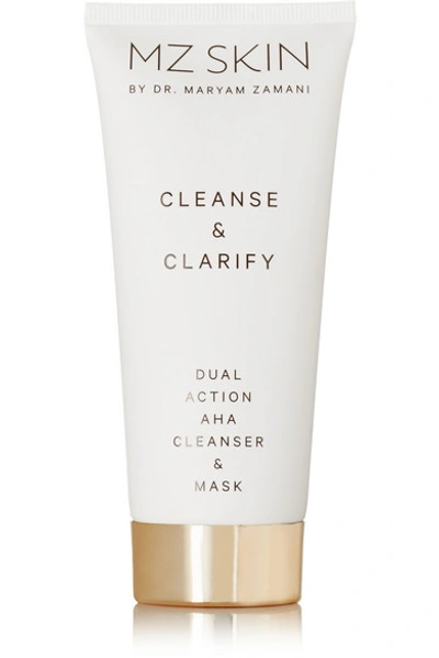 Shop Mz Skin Cleanse & Clarify Dual Action Aha Cleanser & Mask, 100ml In Colorless