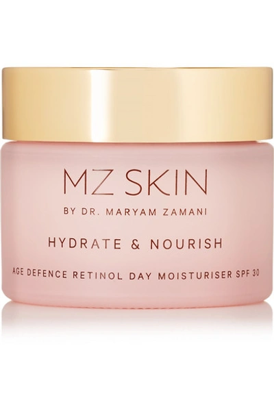 Shop Mz Skin Hydrate & Nourish Age Defence Retinol Day Moisturizer Spf30, 50ml In Colorless