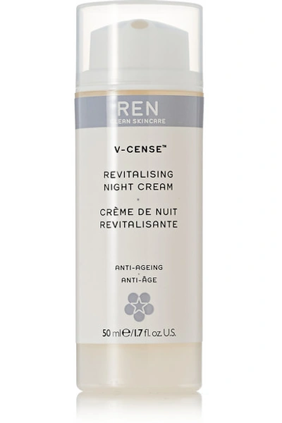 Shop Ren Skincare V-cense Revitalising Night Cream, 50ml In Colorless