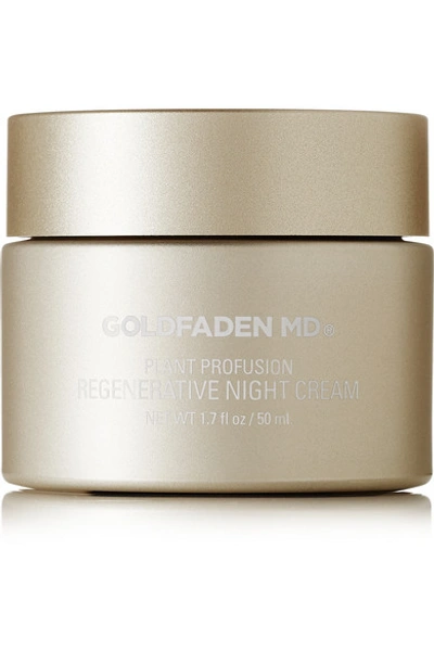 Shop Goldfaden Md Plant Profusion Regenerative Night Cream, 50ml In Colorless