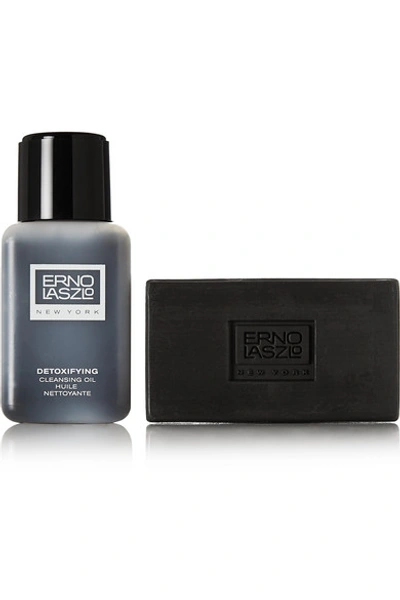 Shop Erno Laszlo Detoxifying Double Cleanse Travel Set In Colorless