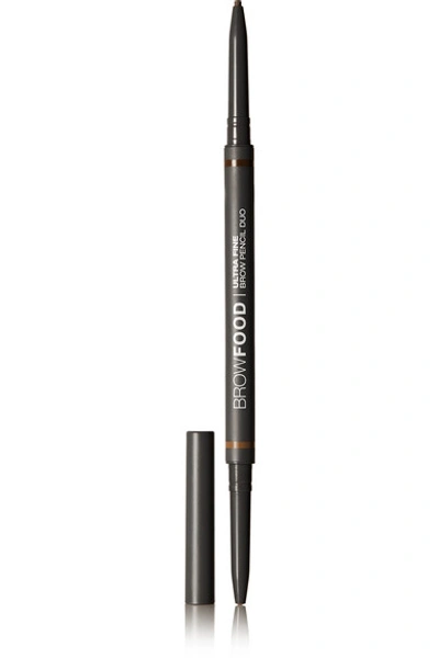 Shop Lashfood Browfood Ultra Fine Brow Pencil Duo - Dark Brunette In Brown