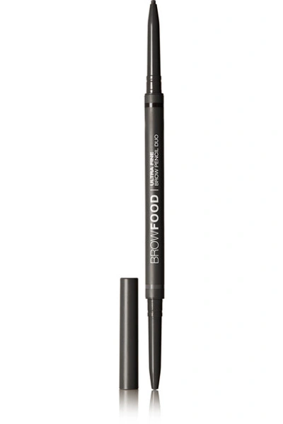 Shop Lashfood Browfood Ultra Fine Brow Pencil Duo In Gray