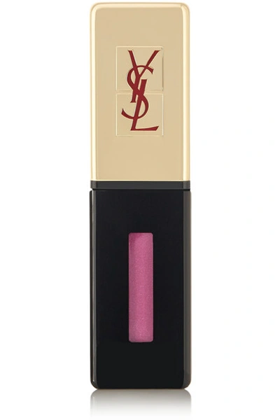 Shop Saint Laurent Rouge Pur Couture Lip Lacquer Glossy Stain - Rose Vinyl 15 In Blush