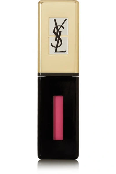 Shop Saint Laurent Rouge Pure Couture Glossy Stain Pop Water - Onde Rose 204 In Pastel Pink