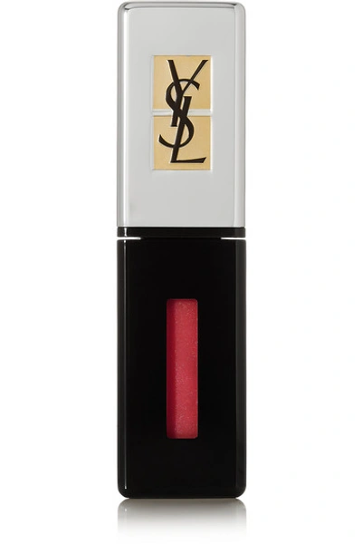 Shop Saint Laurent Rouge Pur Couture Lip Lacquer Glossy Stain - Rouge Splash 202 In Coral