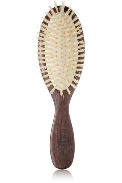 Shop Christophe Robin Travel Boar Bristle Hairbrush - Brown