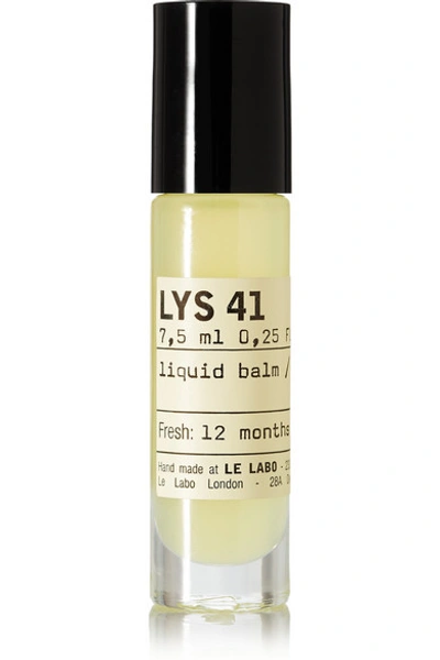 Shop Le Labo Lys 41 Liquid Balm - Lily & White Flowers, 7.5ml In Colorless