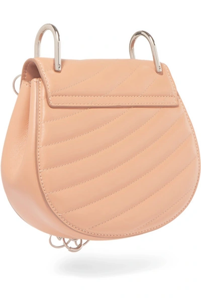 Shop Chloé Drew Bijou Quilted Leather Shoulder Bag In Peach
