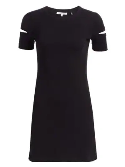 Shop Helmut Lang Wide-rib Stretch Dress In Black